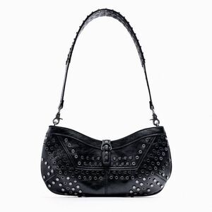 ZARA STUDDED SHOULDER BAG